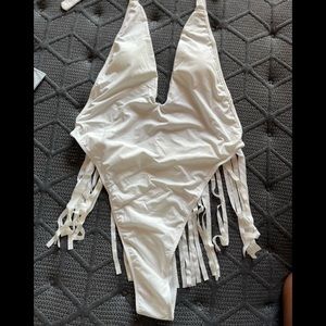 Thong Fringe one-piece swimsuit